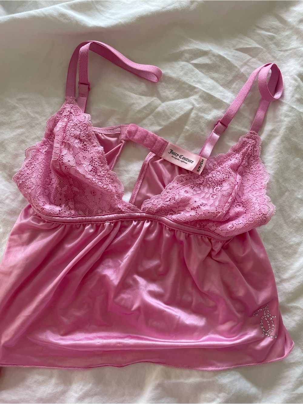 Juicy Couture Pink Lace & Satin Sleep Cami
